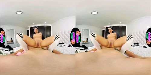 anal, virtual reality, tail buttplug, brunette