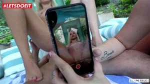 Horny Teen Scammers Have a Hot Pool Threesome - #LETSDOEIT