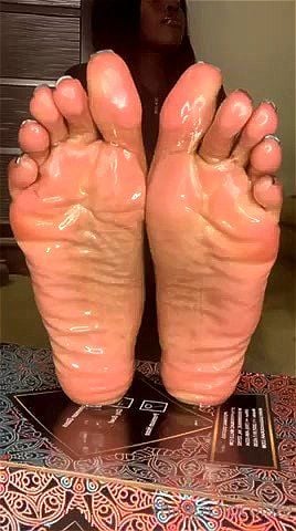 ebony foot fetish, oily feet, foot fetish, soles