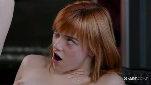 amateur, redhead, shaved pussy, deep throat