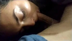 Sucking dick in night under sheet