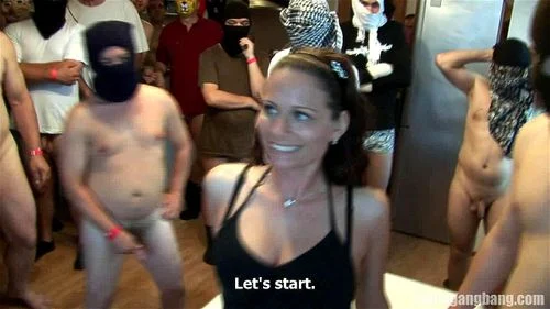 Gorgeous wife Tamara in gangbang bukkake