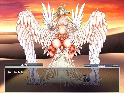 hentai game, big tits, 天使, squirt