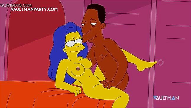 Marge Simpson Orgy - Watch Marge Simpson cheats on Homer with a black cock - Cartoon, Wife  Cheating, Milf Porn - SpankBang