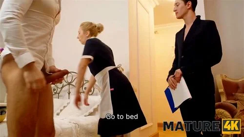 uniform sex, watching, maid sex, Mature4K