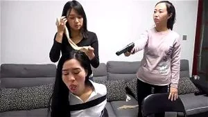 Chinese Ladies Gagged with socks
