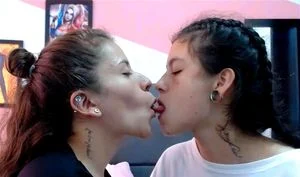 Latina lesbians tongue sucking