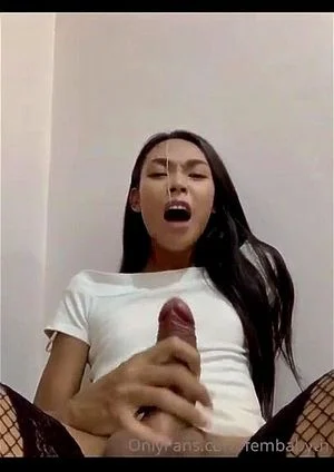 Watch Gorgeous Asian TS Rubs To Amazing Cumshot - Cute, Asian, Tranny Porn  - SpankBang