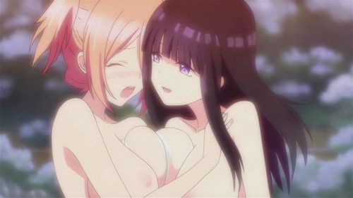 hentai, japanese, lesbian, kissing
