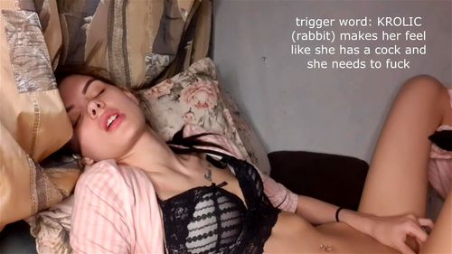 hypnotized girl, masturbation, pillow humping, amateur