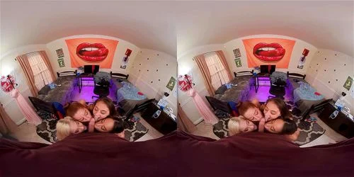 virtual reality, groupsex, blonde, vr