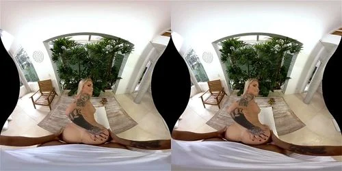 virtual reality, blonde, anal, babe