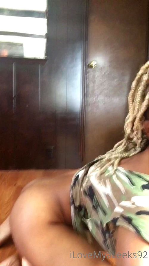 Slim ebony riding dildo