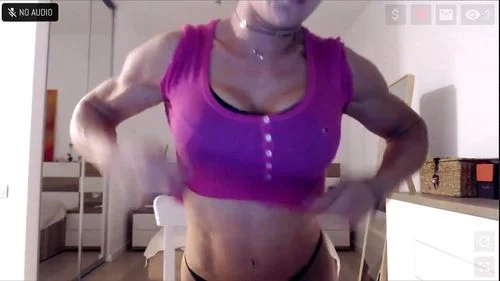 muscle girl, fitness babe, big tits, muscle