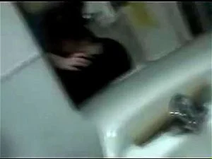 Gamer girl blows in store bathroom