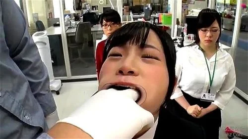 japanese employees deepthroating skills are tested