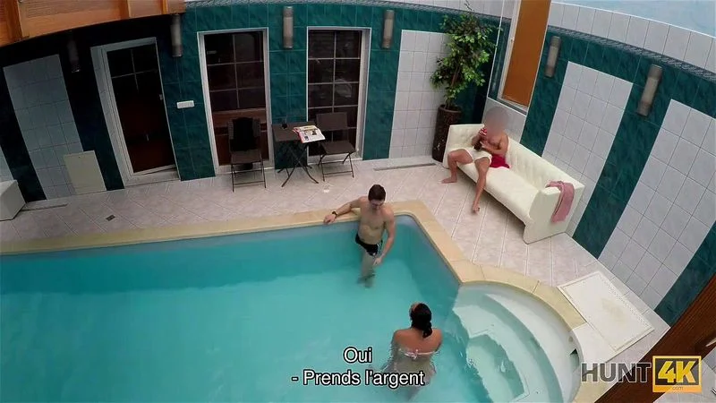 HUNT4K. Sexual adventures in a private swimming pool HUNT4K. Sexual adventures in a private swimming pool