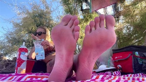 pov, fetish, feet joi, blonde