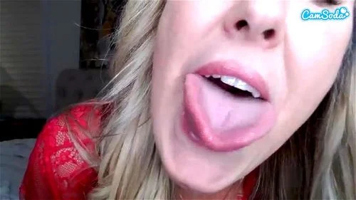 blonde, tongue, busty, cam
