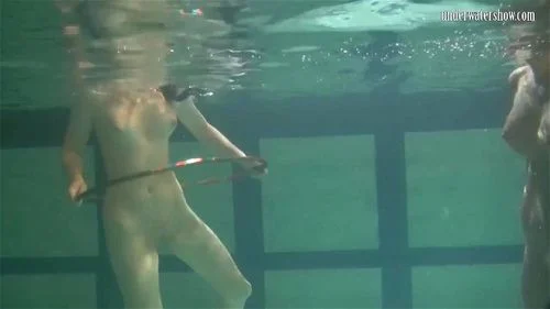 underwatershow, lesbian, swimming pool teen, hd porn