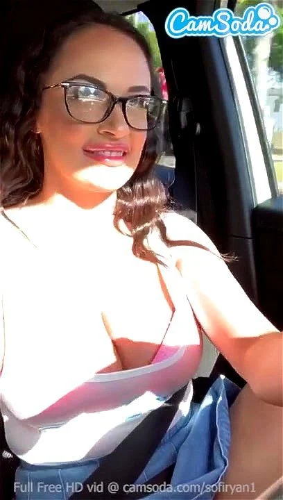 Horny Big Titied MILF pulls over to masturbate on public street