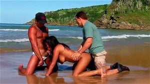 ajx threesome latin beach brazil
