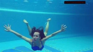 Lina Mercury sexy swimming underwater