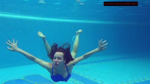 Lina Mercury sexy swimming underwater by Underwater Show: Big Tits, Babe & Big Ass Porn