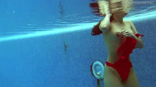 underwater teens, swimming pool teen, big tits, Underwater Show