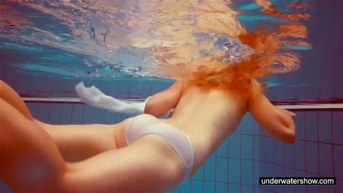Underwater Show, small tits, swimming pool, fetish
