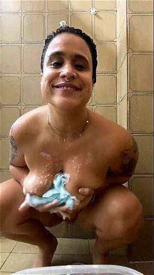 shower sex, mature, latina big ass
