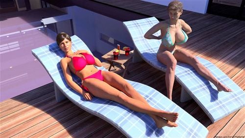 3d animation, mature, topless