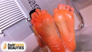 Teen feet POV compilation. Bathtube first then with sandals