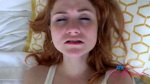 Skinny Amateur redhead with small tits & braces gets pussy eaten and rides cock (POV) Scarlet Skies