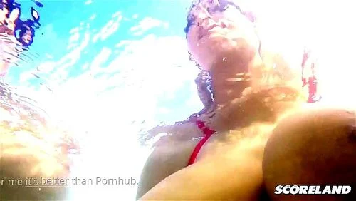 underwater, Hitomi Tanaka, big tits, solo