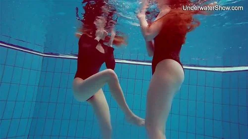 public, Underwater Show, lesbians, underwater teens
