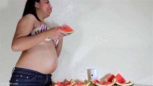 filling belly full of watermelon: Chubby, Fat & Filipina Porn