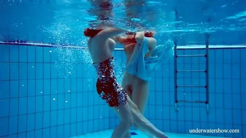 tight pussy, Underwater Show, lesbo, poolside