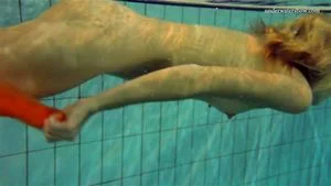 Naked swimming babe Nastya