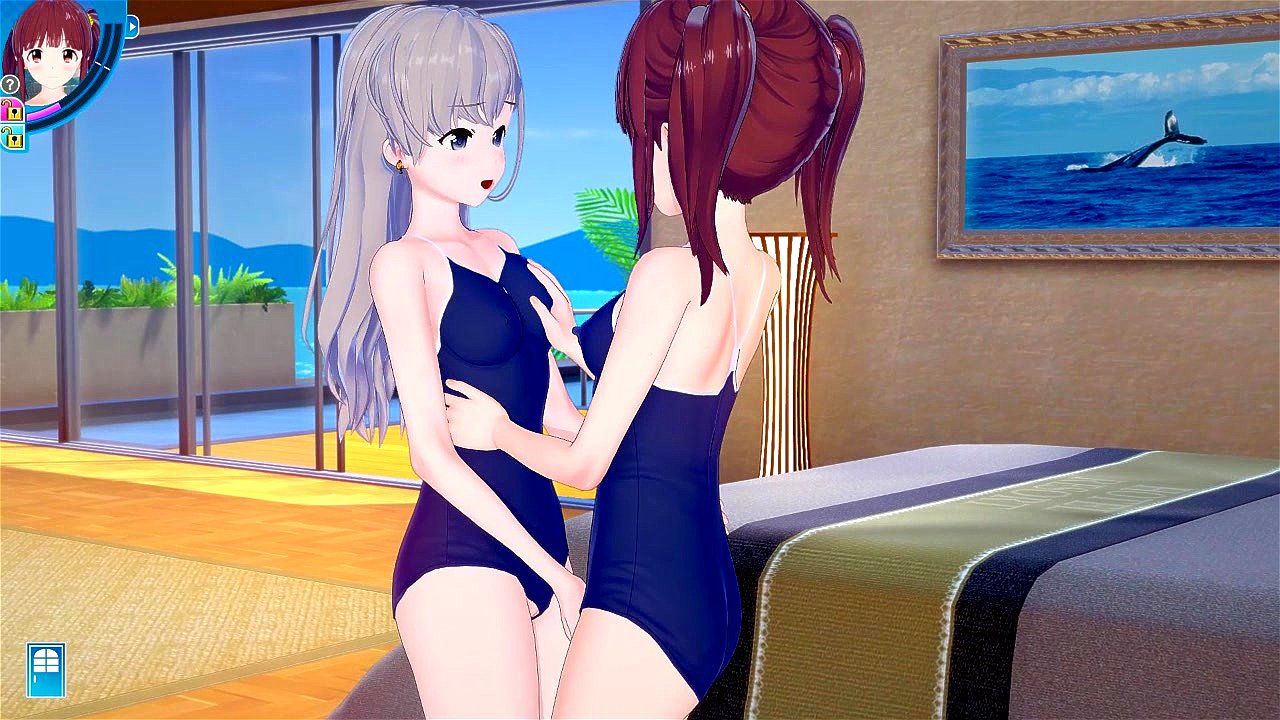 Anime Lesbian Porn Pool - Watch ã¯ãƒ¼ã¡ãˆã‚Šã‚Œãšã›å‹•ç”» - Anime, Lesbian, Swimsuit Porn - SpankBang