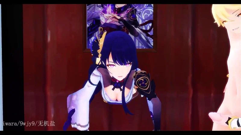 Baal stuck in a wall gets fucked by a man, Aether fucks Ayaka in front of a wall, Yae fucks a man