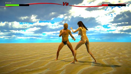 pc game, fighting, squirt, wrestling, 3d art