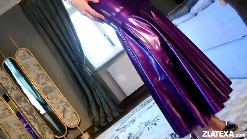 Zlatex purple latex dress