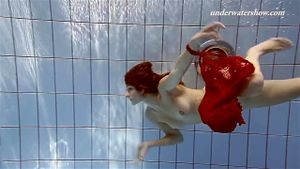 Ala underwater slut swims naked