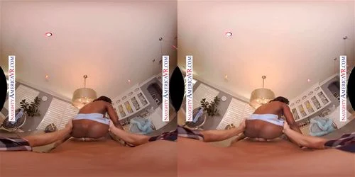 180° in virtual reality, hairy bush, big dick, natural tits