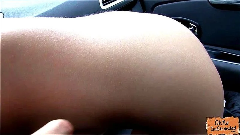 A gorgeous French amateur babe Lea Guerlin fucks in the car