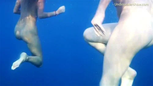 underwater babe, underwatershow, lesbians, dress