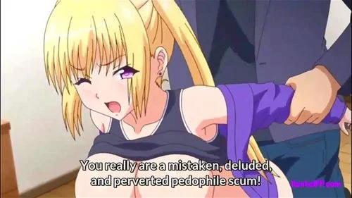 hentai blowjob, anime, big tits, blonde