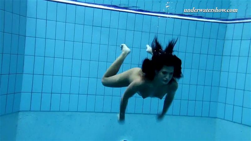 Underwater swimming stripping babe Zhanetta