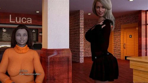 gameplay, blonde, 3d animation, big tits